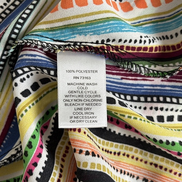 Melissa Paige Boho Multicolor Striped Colorful Tunic Mini Shirt Dress - Picture 7 of 7